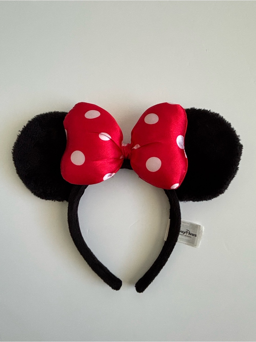Disney Parks Minnie Mouse Red Polka Dot Bow Ears Headband